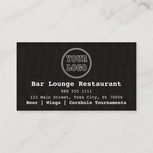 おもしろいコーンホールトーナメント資金調達者バーレストラン 名刺 (裏面)