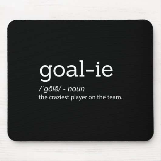 おもしろいゴアリーゴールキーパー定義サッカーホッケープラン マウスパッド (正面)