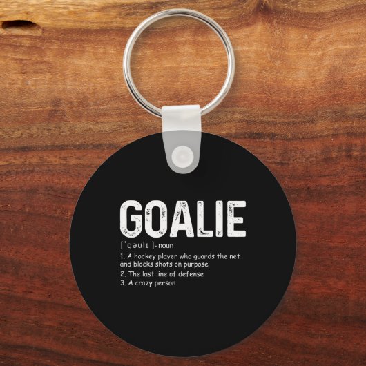 おもしろいゴアリー定義サッカーホッケーギアゴアキープ キーホルダー (正面)
