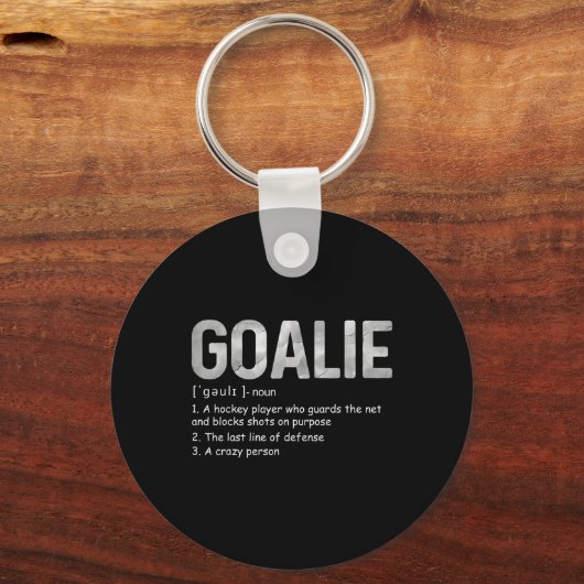 おもしろいゴアリー定義サッカーホッケーギアゴアキープ キーホルダー (正面)