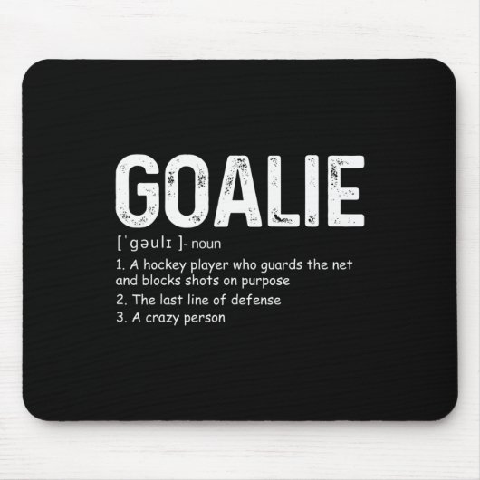 おもしろいゴアリー定義サッカーホッケーギアゴアキープ マウスパッド (正面)