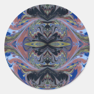 おもしろいゴシックをテーマにした黒と黄色 ラウンドシール