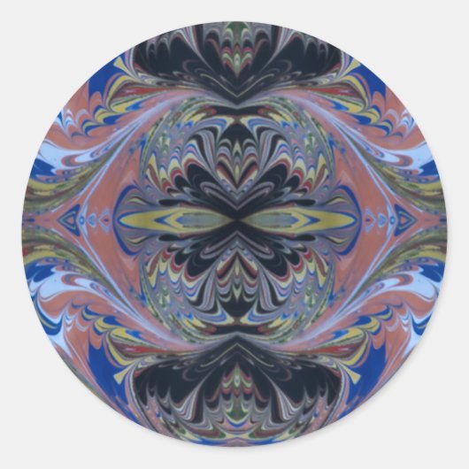 おもしろいゴシックをテーマにした黒と黄色 ラウンドシール (正面)