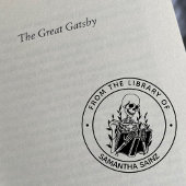 おもしろいゴシック学書図書館の骨組 ラバースタンプ