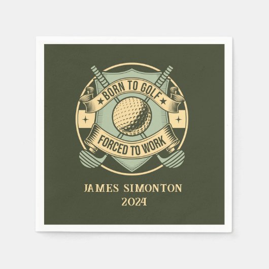 おもしろいゴユーモアのあるルフ引用文カスタムヴィンテージカスタム スタンダードカクテルナプキン (正面)