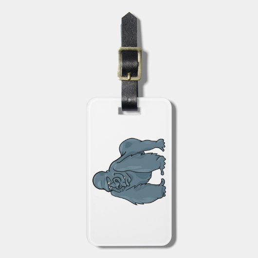 おもしろいゴリラブクールルーアペアニマルデザイン ラゲッジタグ (正面縦)