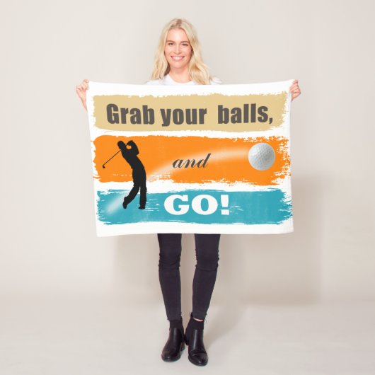 おもしろいゴルフあなたのボールをつかむID963 フリースブランケット (インサイチュ)