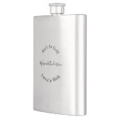 おもしろいゴルフことわざ白黒ミニシンプルマリスト   フラスク (左)