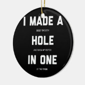 おもしろいゴルフの女男性へ性が一つのゴルフギャグに穴を開ける セラミックオーナメント (左)
