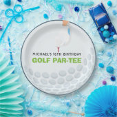 おもしろいゴルフをテーマにした誕生日パーティー ペーパープレート (パーティー)