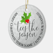 おもしろいゴルファーのクリスマスゴルフギフトがシーズンを迎える セラミックオーナメント (左)