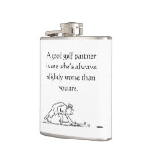 おもしろいゴルファーのビニールフラッ包まれたク フラスク (左)