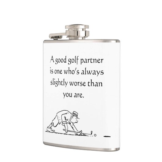 おもしろいゴルファーのビニールフラッ包まれたク フラスク (左)