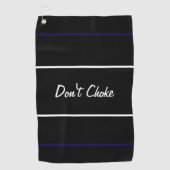 おもしろいゴルファーの黒チョークギフト ゴルフタオル (正面)