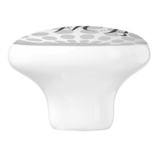 おもしろいゴルファーズモノグラム用ゴルフカート球 セラミックノブ (側面)