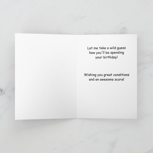 おもしろいゴルファー誕生日/おもしろい犬ゴルファー カード (内部)