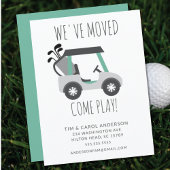 おもしろいゴルフカート移動告知カード 招待状