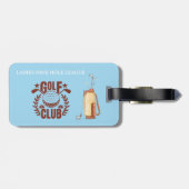 おもしろいゴルフカート風光明媚リーグクラブロゴバッグ ラゲッジタグ (裏面横)