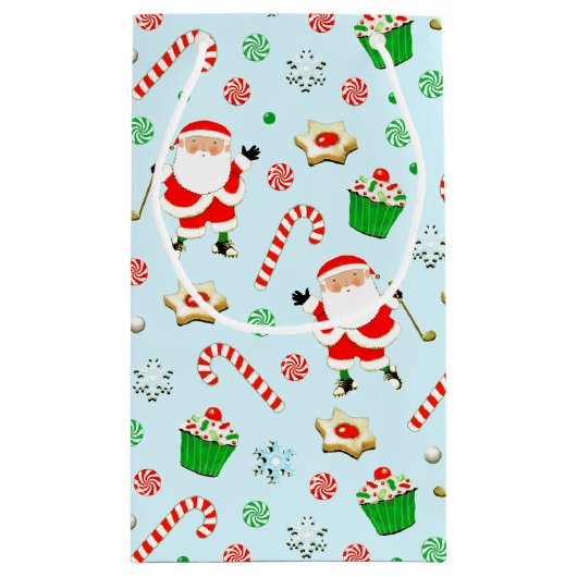 おもしろいゴルフクリスマススモール抱き枕 スモールペーパーバッグ (裏面)