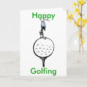 おもしろいゴルフグリーティングカード カード (黄色い花)