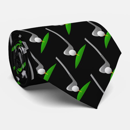 おもしろいゴルフゴルファーゴルフクラブボールグリーン ネクタイ (ロール)