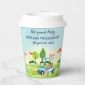 おもしろいゴルフテーマ退職パーティー 紙コップ (裏面)