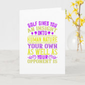 おもしろいゴルフデザイン引用文 カード (黄色い花)