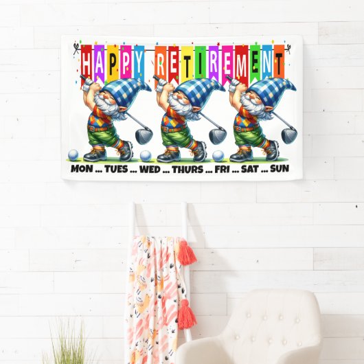 おもしろいゴルフハッピーリタイア 横断幕 (インサイチュ)