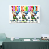 おもしろいゴルフハッピーリタイア 横断幕 (トレードショー)