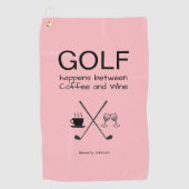 おもしろいゴルフパーソナライズされたハンスゴルフタオル ゴルフタオル (正面)