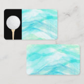 おもしろいゴルフボールオンウォーター色デザイン 名刺 (正面/裏面)