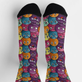 おもしろいゴルフボールキャラクターパターン ソックス