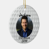おもしろいゴルフボールクリスマスセラミックオーナメント セラミックオーナメント (右)