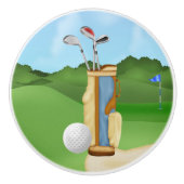 おもしろいゴルフボールスポーツおもしろいホームデコールプル セラミックノブ (正面)