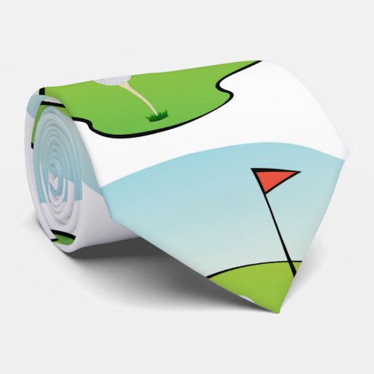 おもしろいゴルフ柄ネックタイ ネクタイ (ロール)