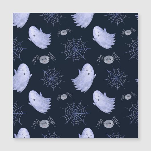 おもしろいゴーストスパイダーハロウィーンパターン。 (正面)