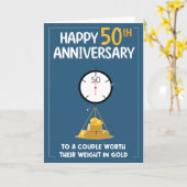 おもしろいゴールデンアニバーサリー50年カード カード (黄色い花)