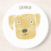 おもしろいゴールデンラブラドールレトリエバードッグ名前をカスタムする コースター (正面)