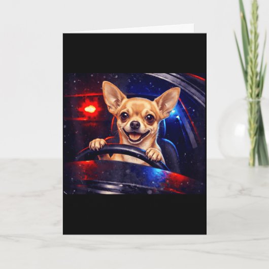おもしろいゴールデンレトリバーが運転するミームの犬が運転する自動車 カード (正面)