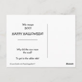 おもしろいゴールデンレトリバーズインカウレンズハロウィーン ポストカード (裏面)