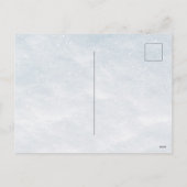 おもしろいサイの楽しいクリスマスツリー雪のホリデーパーティ シーズンポストカード (裏面)