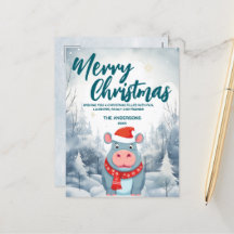 おもしろいサイの楽しいクリスマスツリー雪のホリデーパーティ