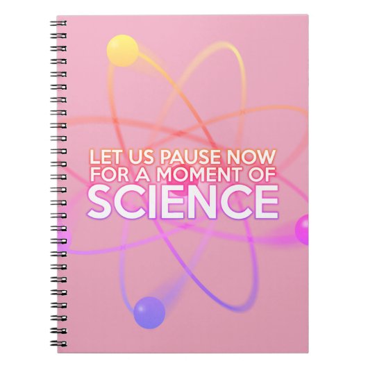 おもしろいサイエンス引用文モダンピガーリーンク ノートブック (正面)