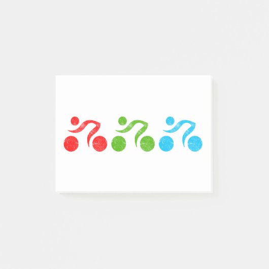 おもしろいサイクリングイラストレーター ポストイット (正面)