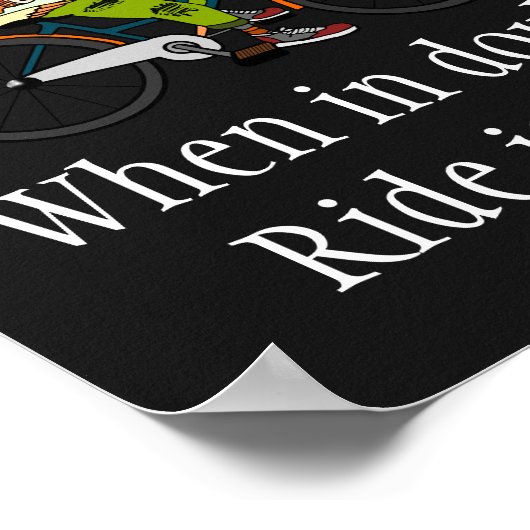 おもしろいサイクリングバードオンバイク&感動的引用文 ポスター (角)