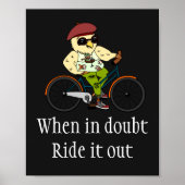 おもしろいサイクリングバードオンバイク&感動的引用文 ポスター (正面)