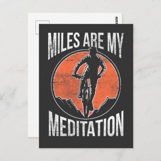 おもしろいサイクリング引用文ホビーマウンテンサイクリング ポストカード (正面/裏面)