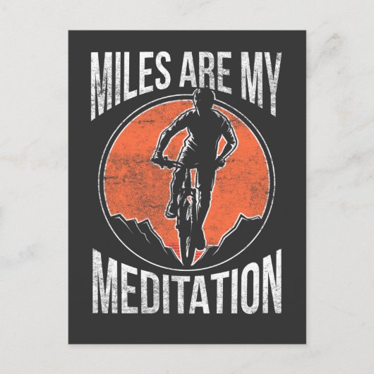 おもしろいサイクリング引用文ホビーマウンテンサイクリング ポストカード (正面)