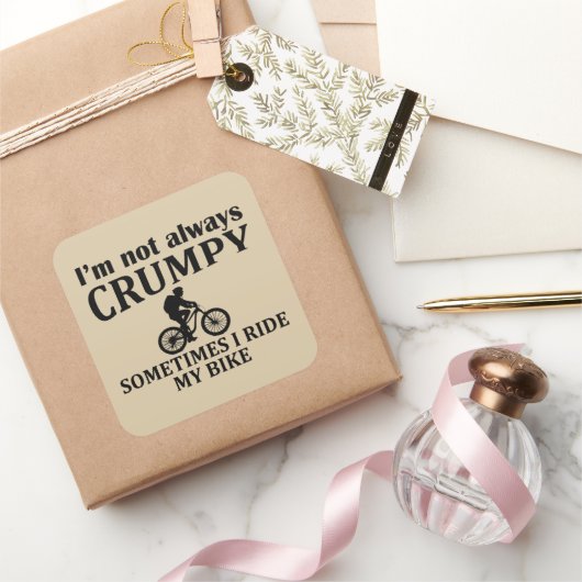 おもしろいサイクリング引用文 スクエアシール (ギフト)