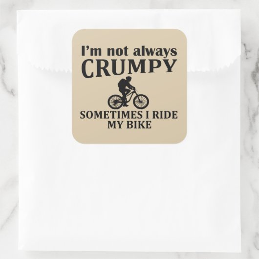 おもしろいサイクリング引用文 スクエアシール (バッグ)